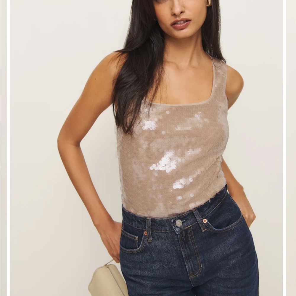 Reformation Ardella Top Champagne - Size 10